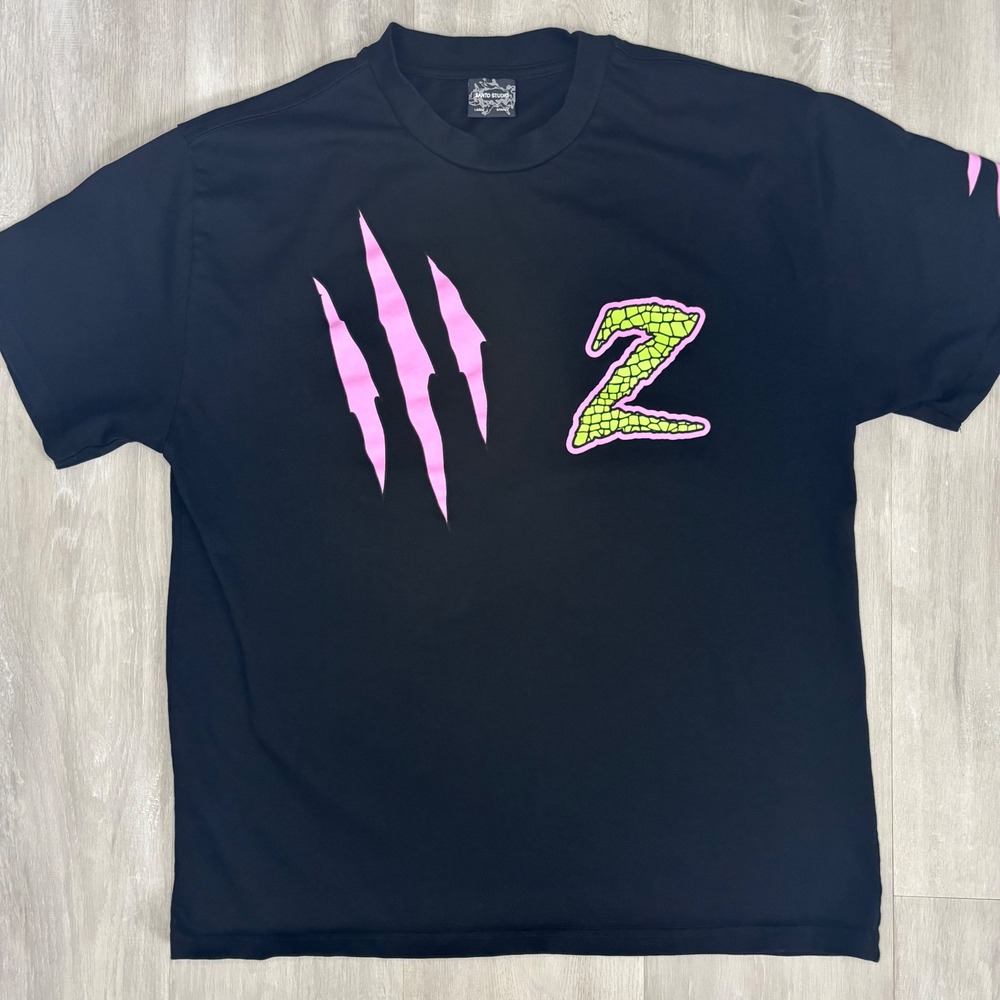 Santo Studio Jaxxon Podcast Blake Snell Zilla T-Shirt Men Large Black Pink Green